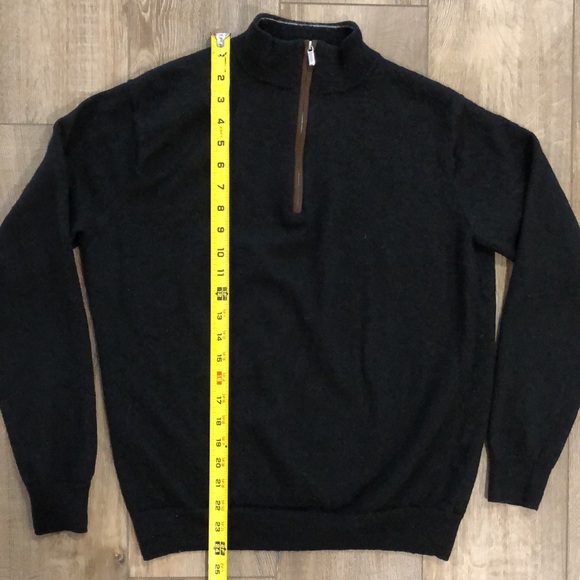 PETER MILLAR ‘Autumn Crest’ Merino Wool & Lyocell 1/4 Zip Sweater - Picture 7 of 9